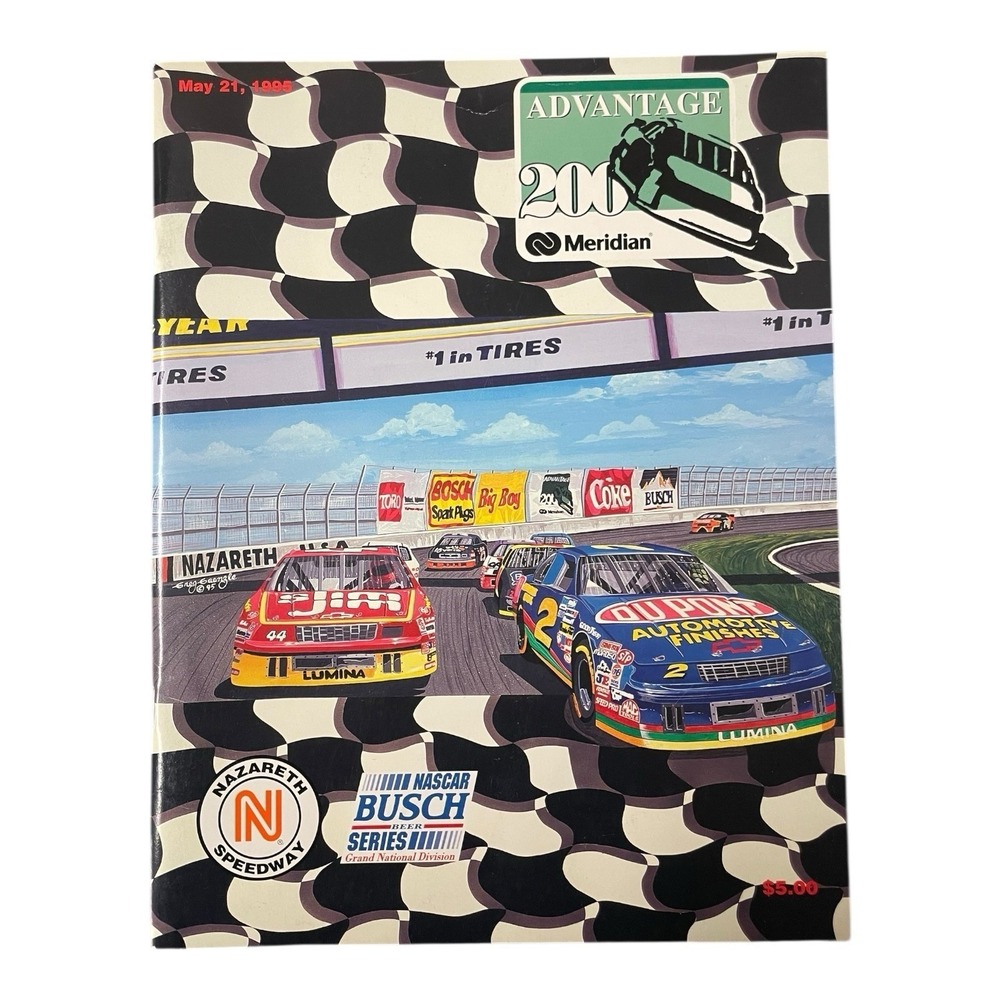 1995 Nazareth‎ Speedway Nascar Busch Series Meridian Advantage 200 Program